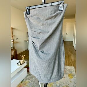 Gorgeous and sexy grey mini dress sleeveless and strapless